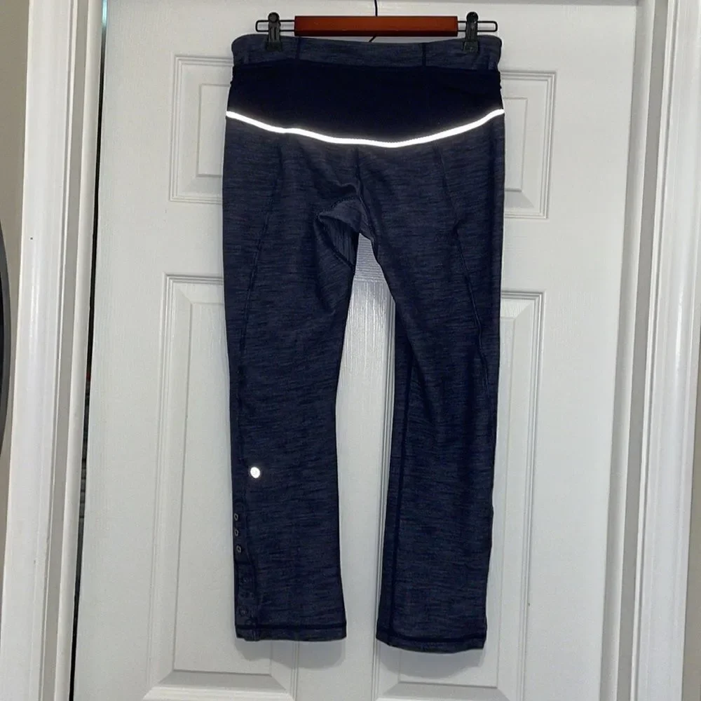 Rare Lululemon Athletica Ride On Crop Indigo Denim